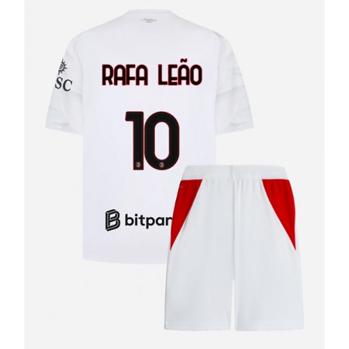 Stroje piłkarskie AC Milan Rafael Leao #10 Koszulka Wyjazdowej dla dzieci 2026-27 Krótki Rękaw (+ szorty)